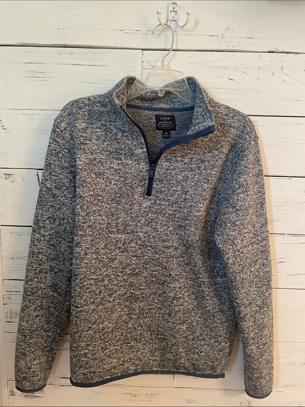 J. Crew Men's Heather Gray Half-Zip Sweater